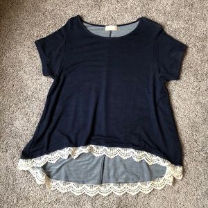 Altar’d State, denim color tee, L